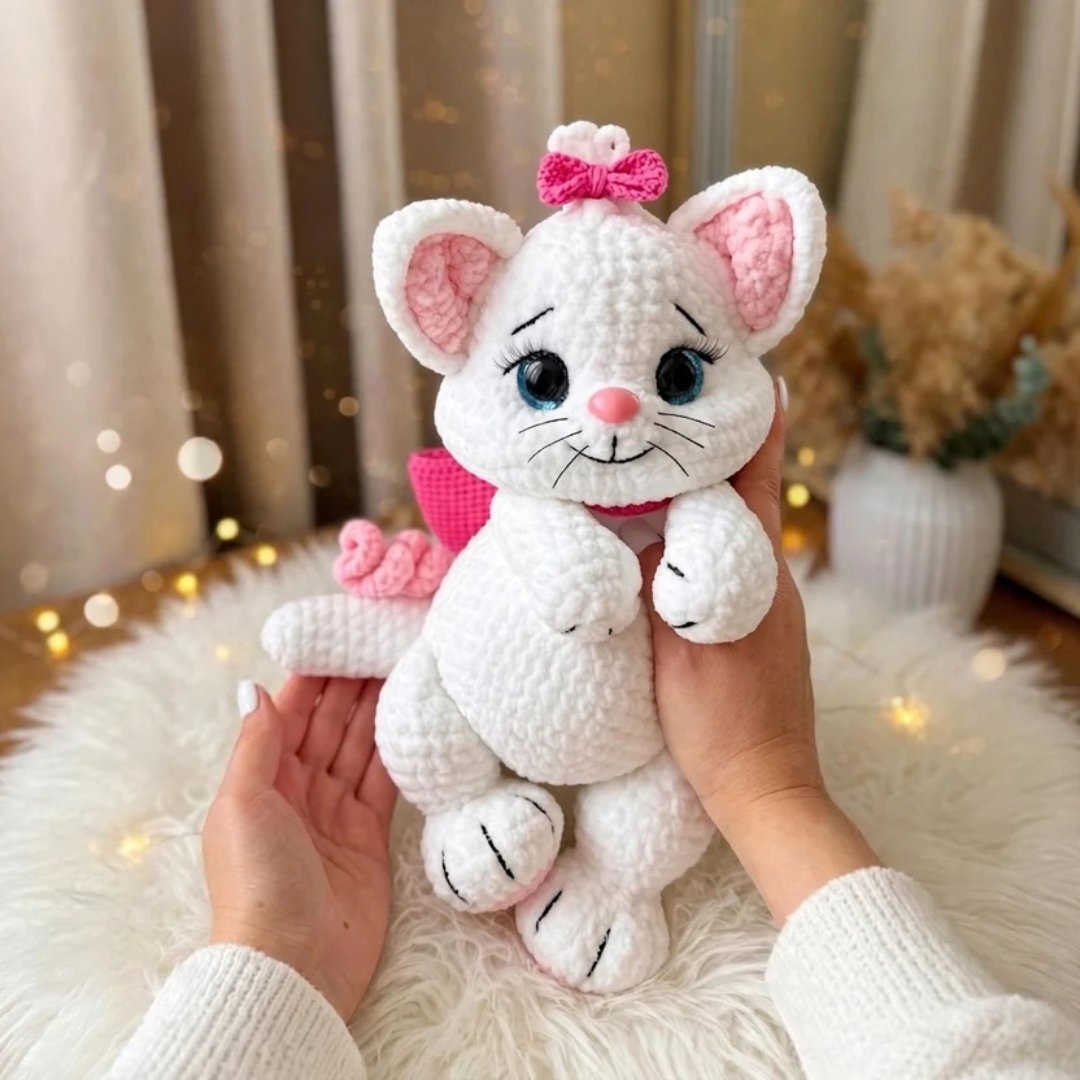 6-in-1 Cute Animal Crochet Patterns PDF 🐱🐉🦫🐶🦇🐷