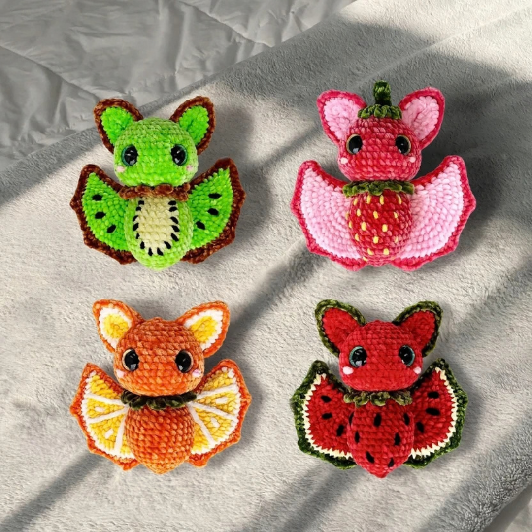 6-in-1 Cute Animal Crochet Patterns PDF 🐱🐉🦫🐶🦇🐷